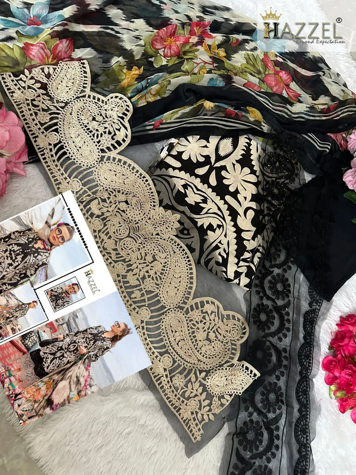 Hazzel 307 Cambric Cotton Pakistani Salwar Kameez Suppliers In India